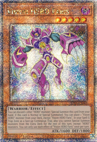 Vision HERO Faris [RA01-EN004] Quarter Century Secret Rare