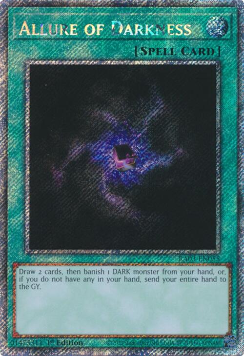 Allure of Darkness (Platinum Secret Rare) [RA03-EN055] Platinum Secret Rare